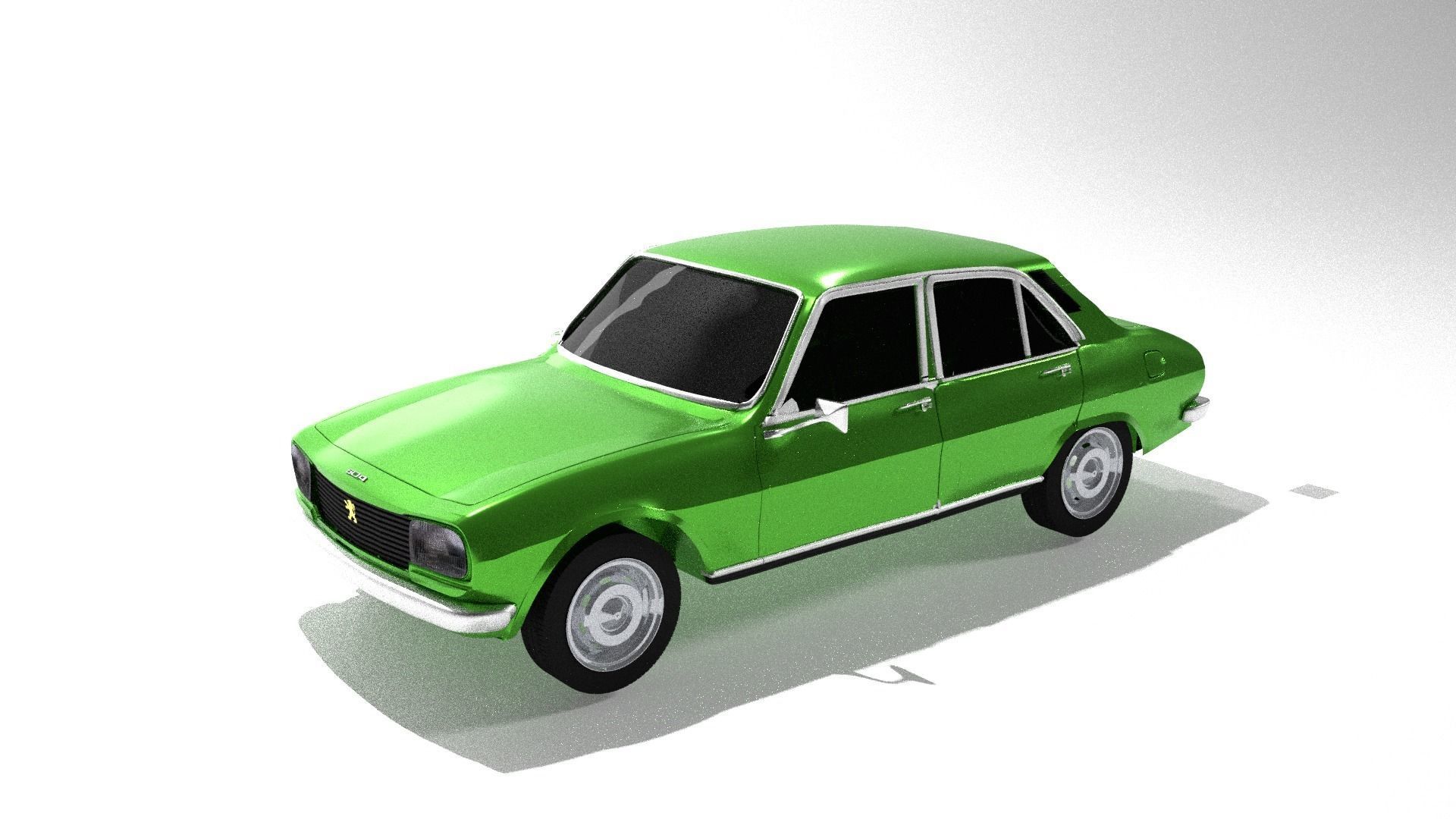 peugeot 504 3D model Low-poly 3D model_4