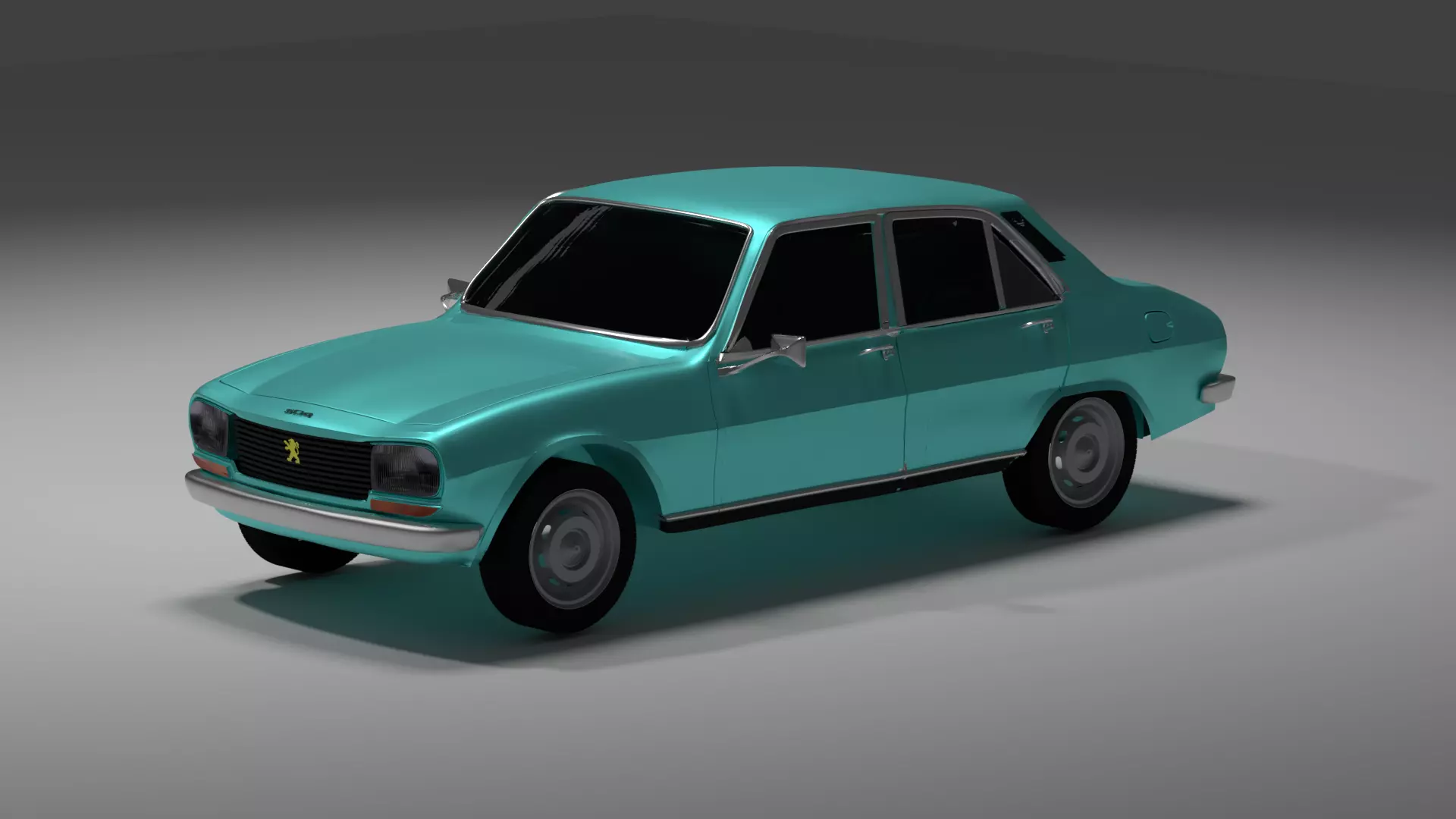peugeot 504 3D model Low-poly 3D model_0