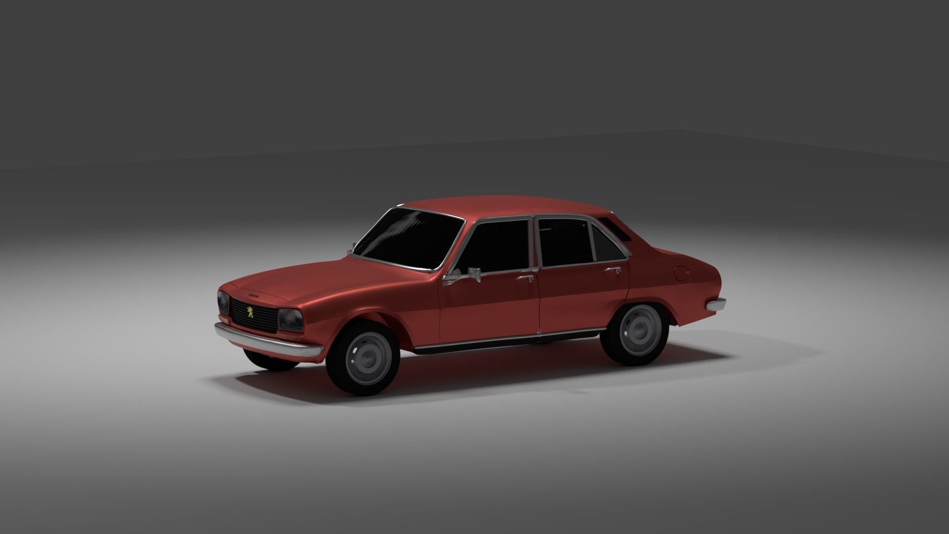 peugeot 504 3D model Low-poly 3D model_2