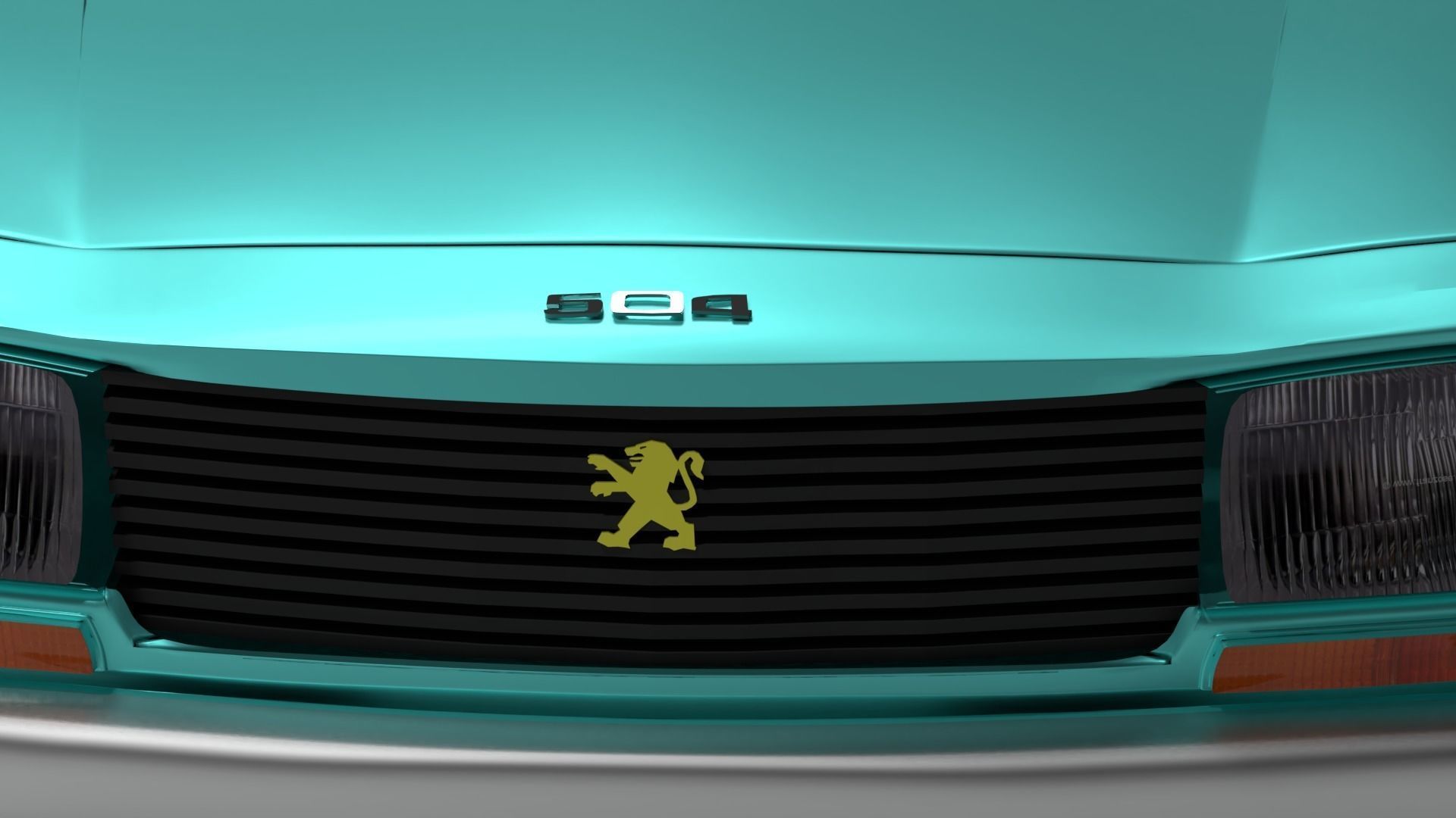 peugeot 504 3D model Low-poly 3D model_1