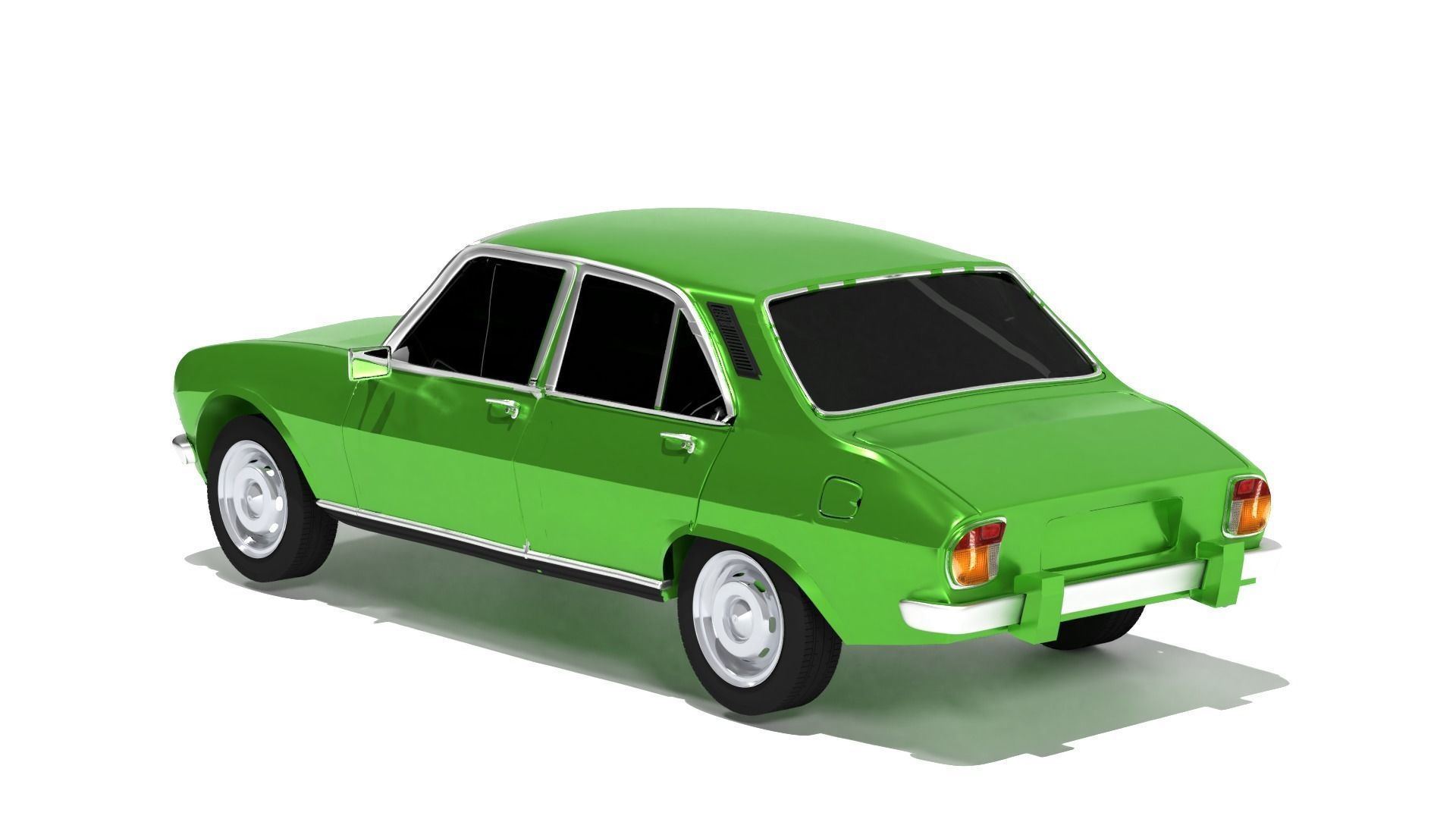 peugeot 504 3D model Low-poly 3D model_3