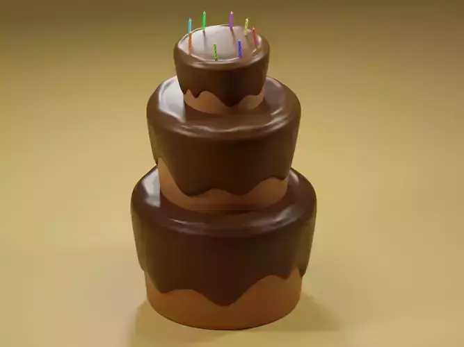 Chocolate Cake Free 3D model
