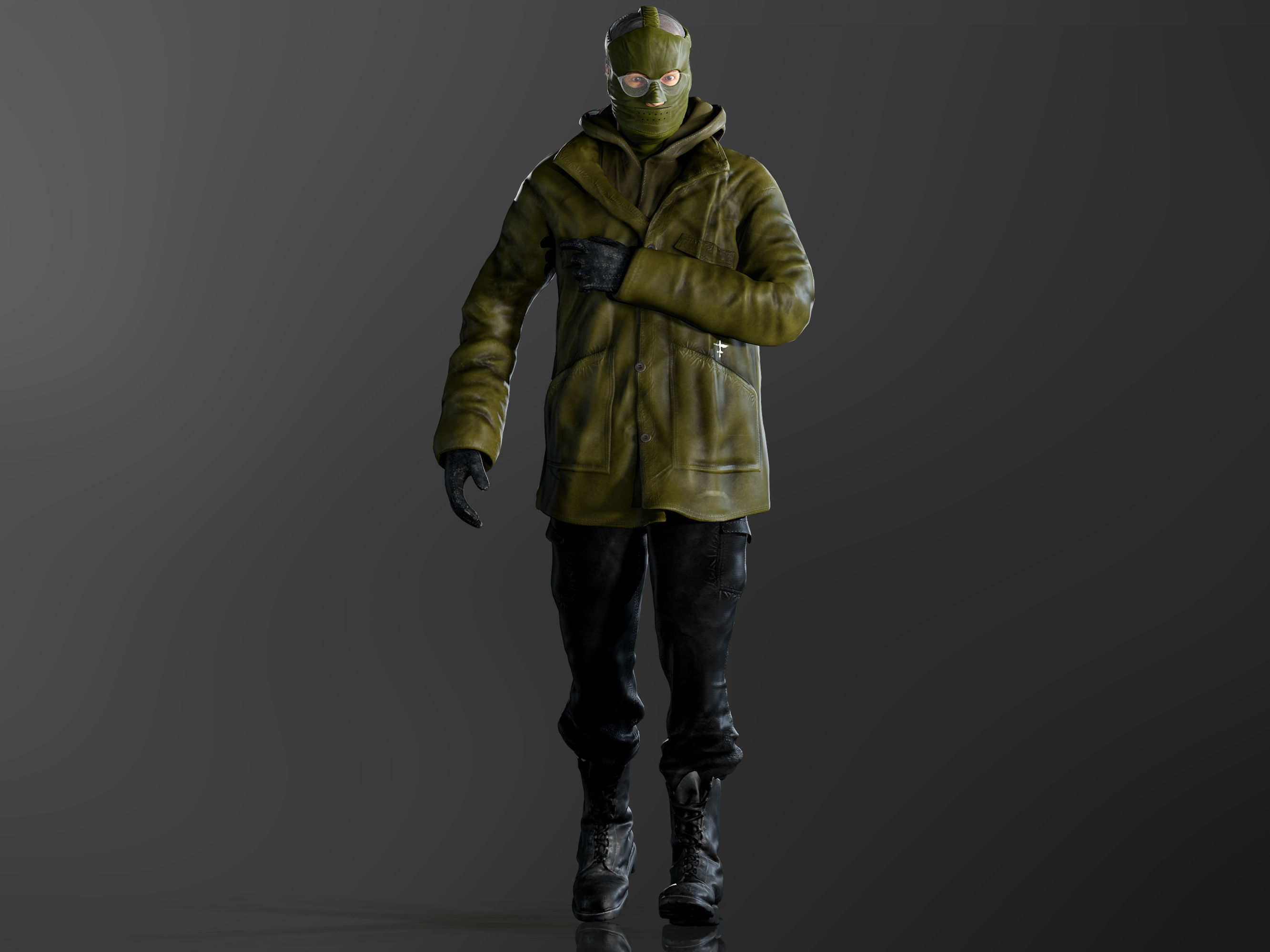 Riddler From Batman movie 2022 Low-poly 3D model_2