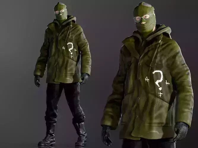 Riddler From Batman movie 2022 Low-poly 3D model