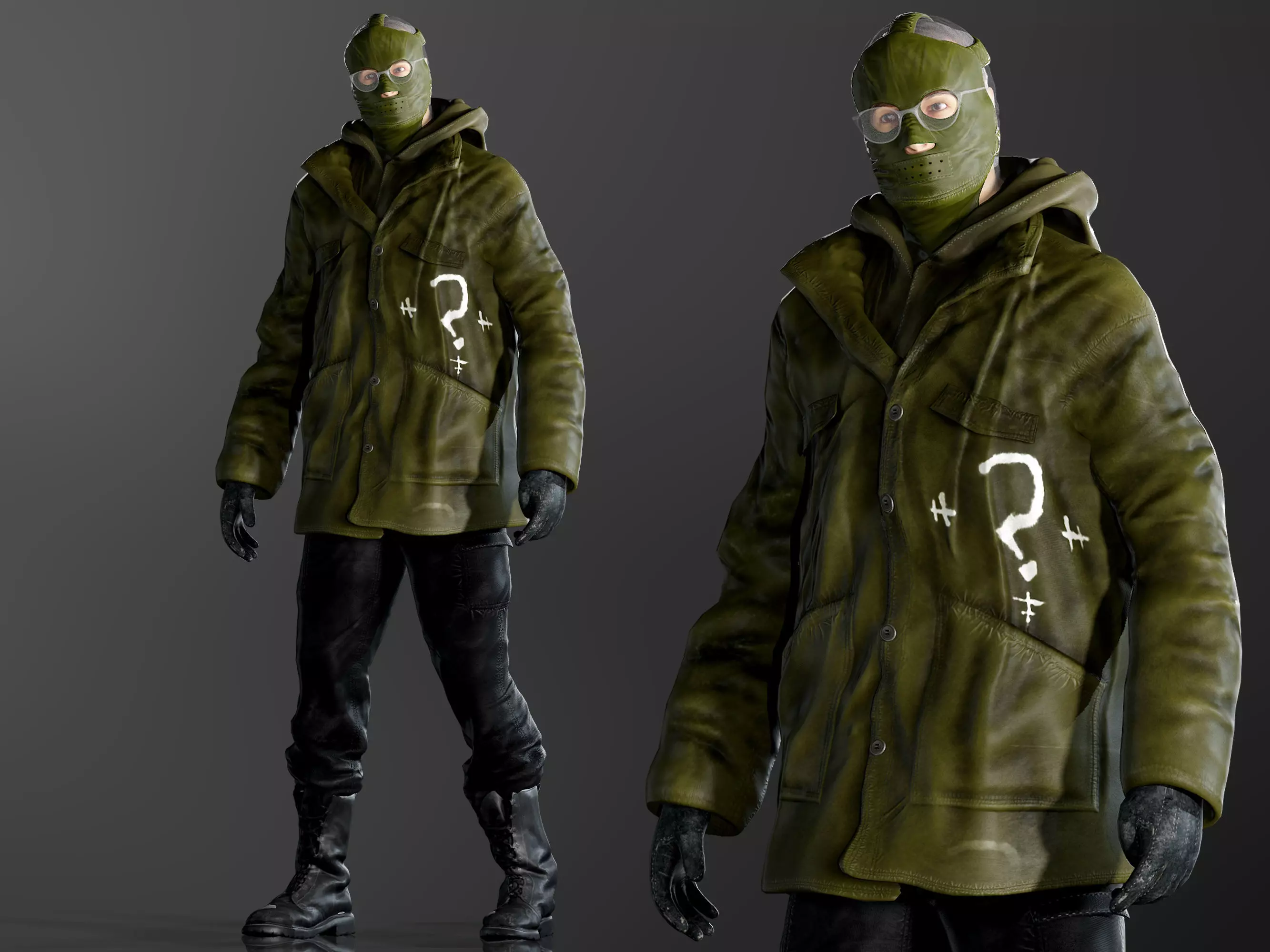 Riddler From Batman movie 2022 Low-poly 3D model_0