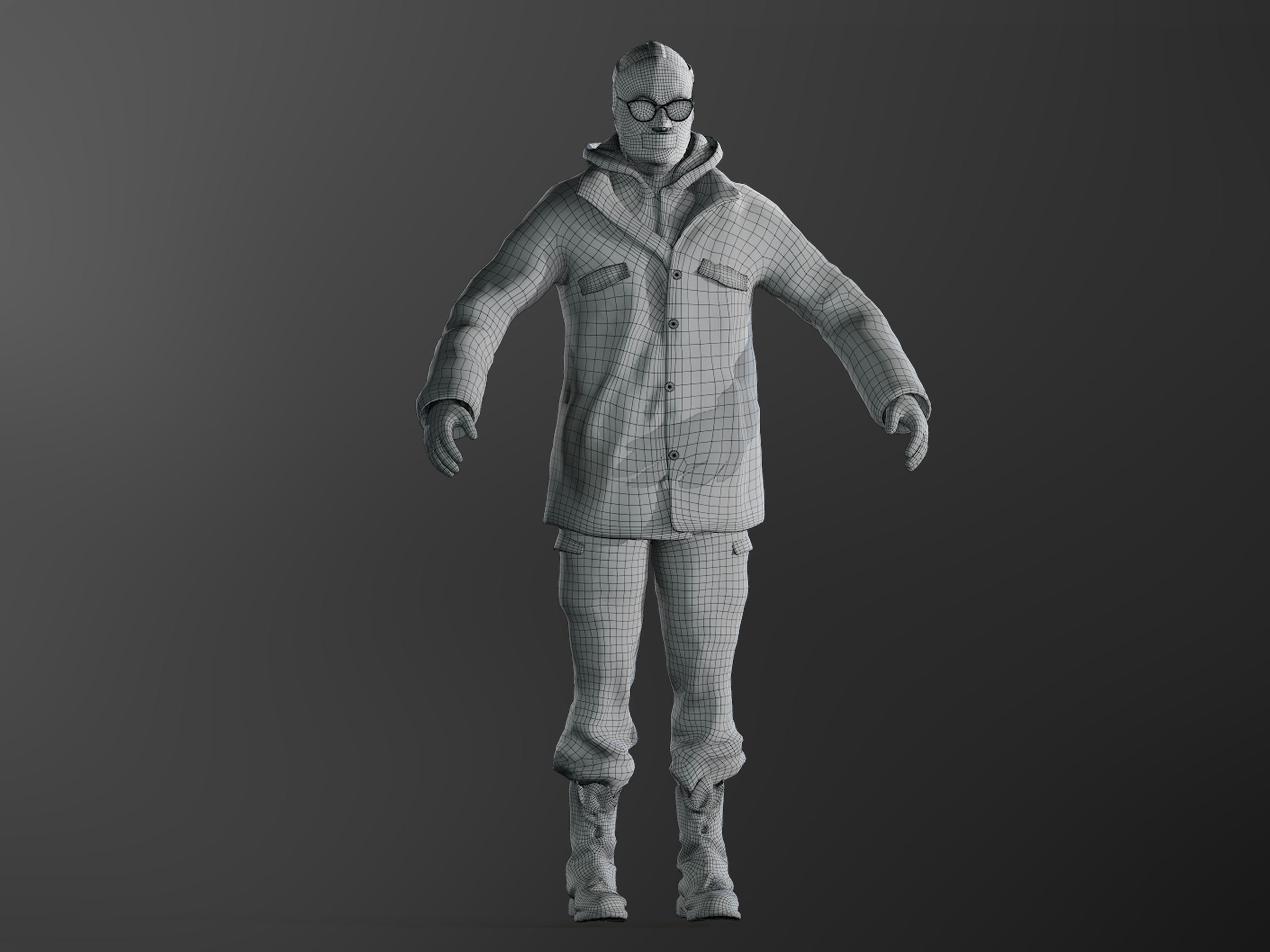 Riddler From Batman movie 2022 Low-poly 3D model_7