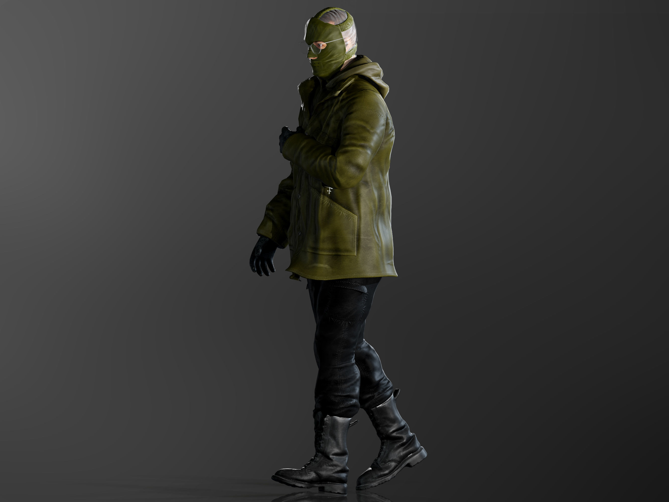 Riddler From Batman movie 2022 Low-poly 3D model_4