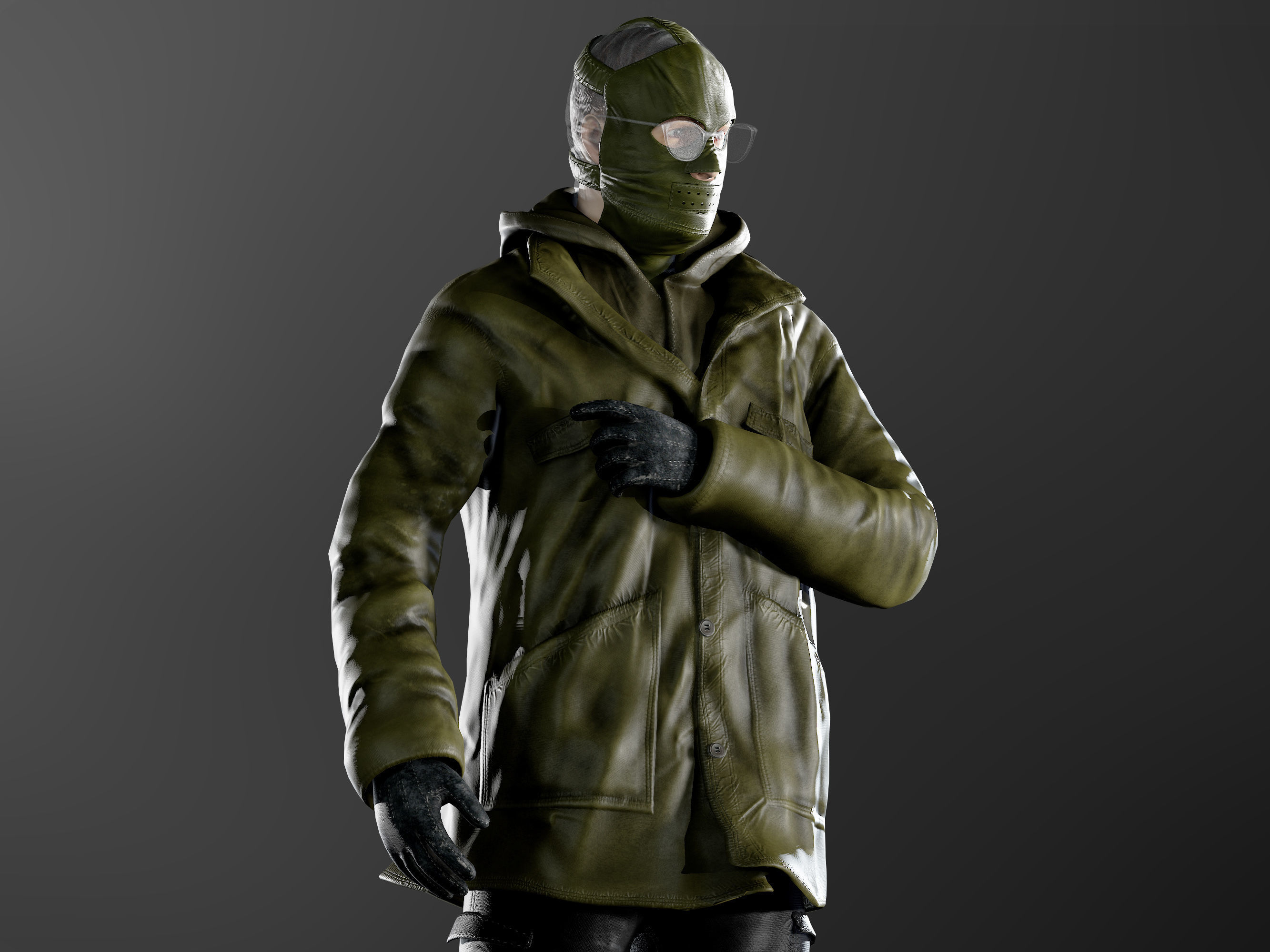 Riddler From Batman movie 2022 Low-poly 3D model_6