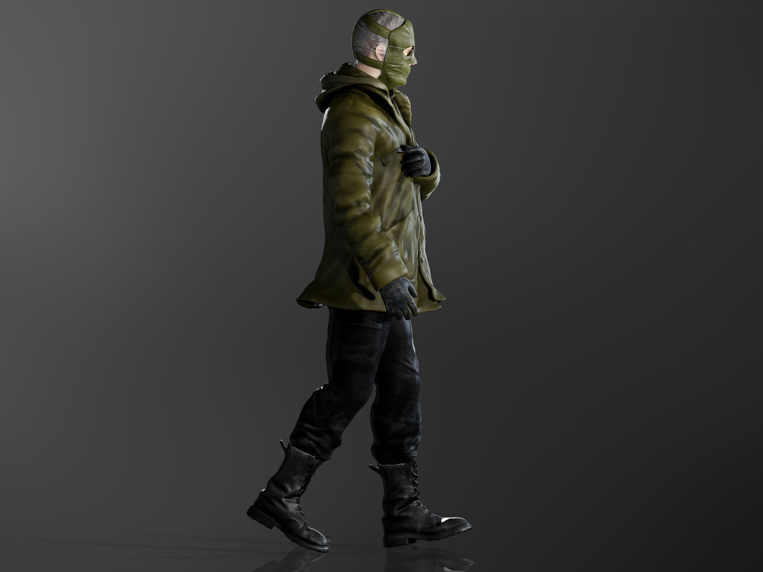Riddler From Batman movie 2022 Low-poly 3D model_3
