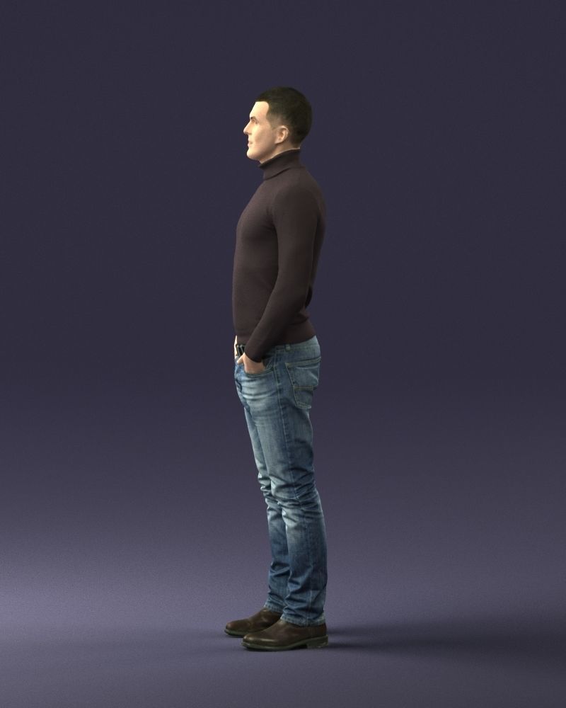Man in a turtleneck and jeans 0363 3D Print Ready 3D print model_24
