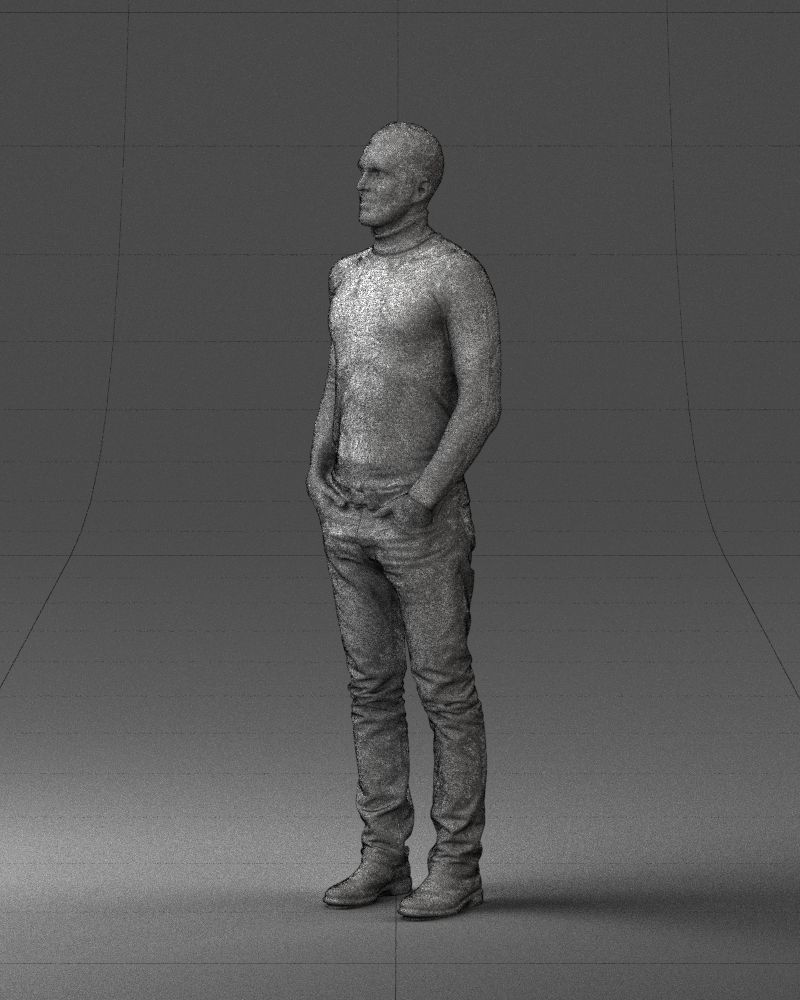 Man in a turtleneck and jeans 0363 3D Print Ready 3D print model_29