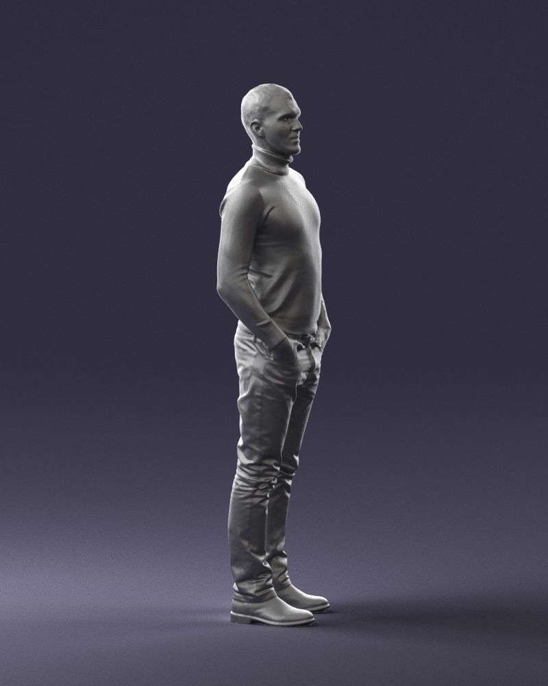 Man in a turtleneck and jeans 0363 3D Print Ready 3D print model_10
