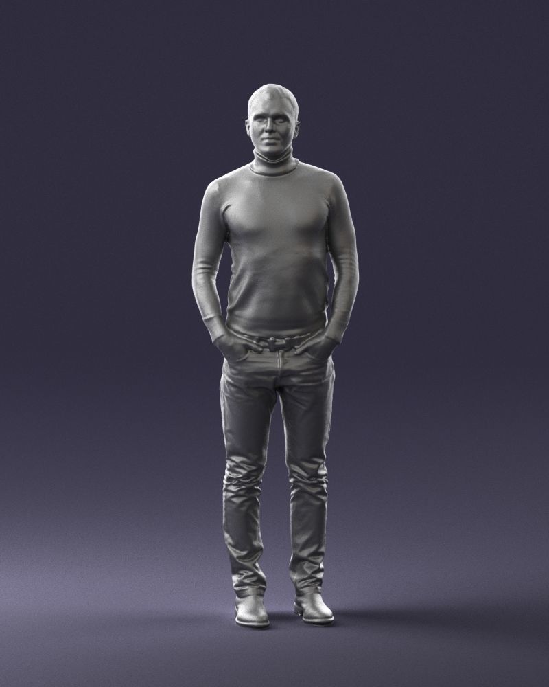 Man in a turtleneck and jeans 0363 3D Print Ready 3D print model_34