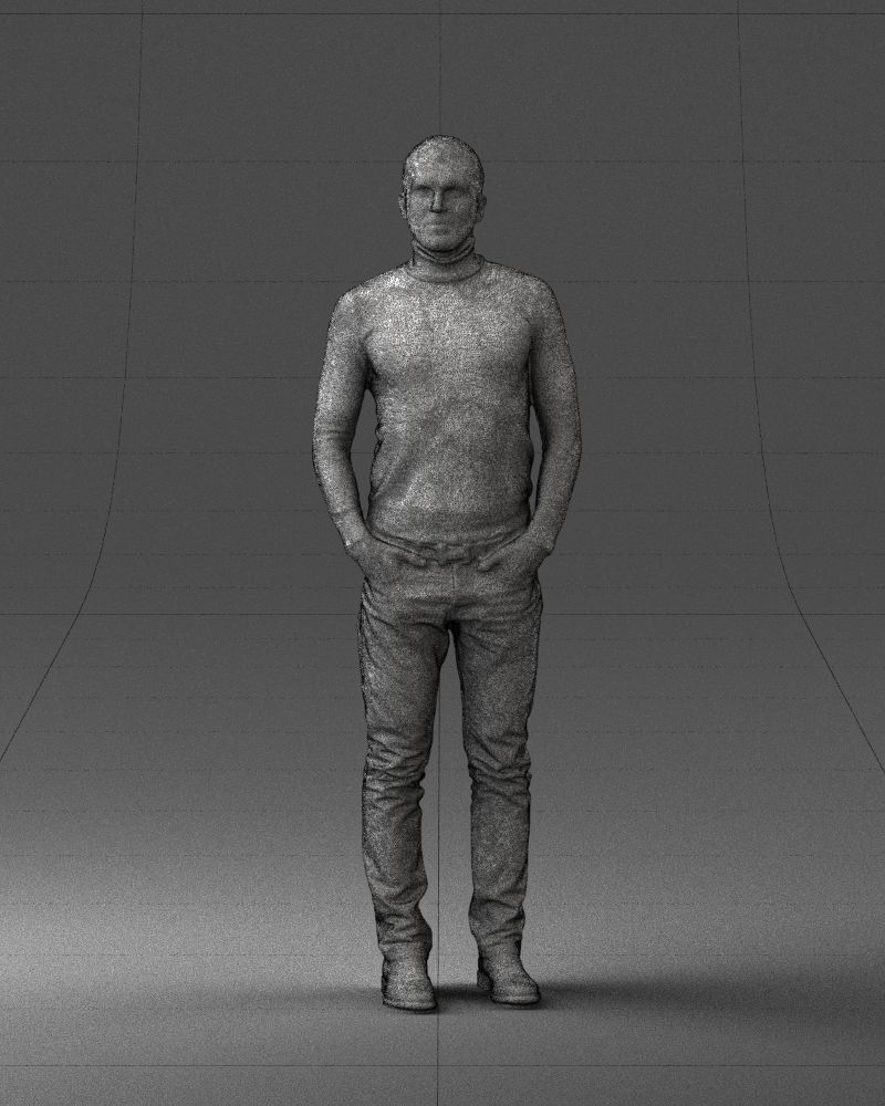 Man in a turtleneck and jeans 0363 3D Print Ready 3D print model_35