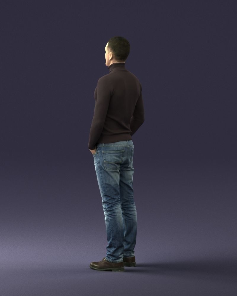 Man in a turtleneck and jeans 0363 3D Print Ready 3D print model_21
