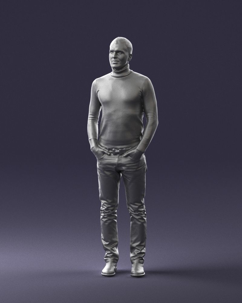 Man in a turtleneck and jeans 0363 3D Print Ready 3D print model_31