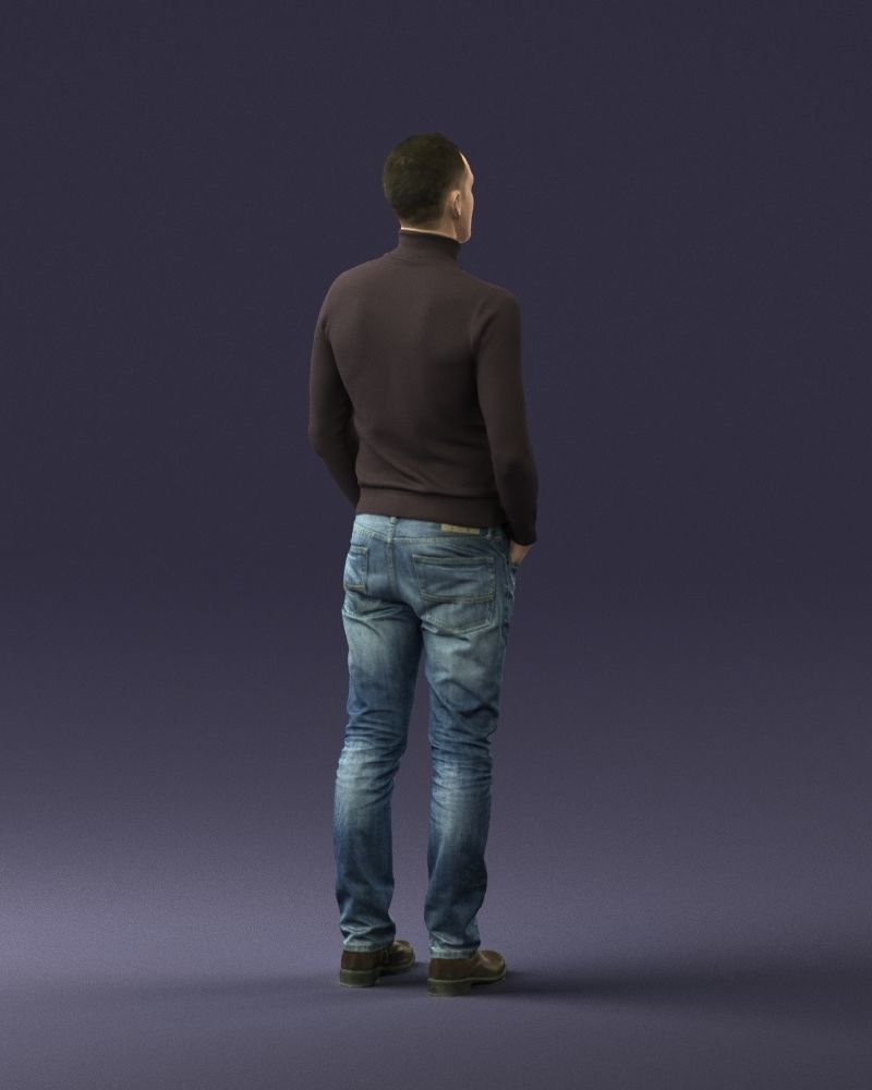 Man in a turtleneck and jeans 0363 3D Print Ready 3D print model_15
