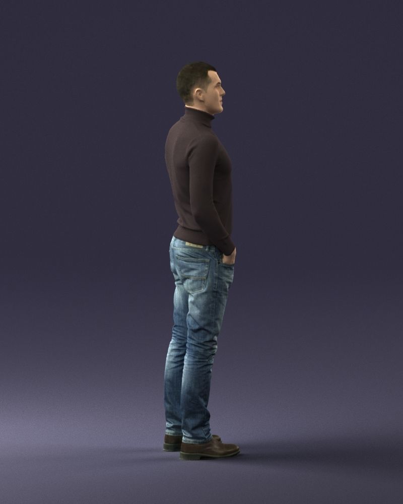 Man in a turtleneck and jeans 0363 3D Print Ready 3D print model_12
