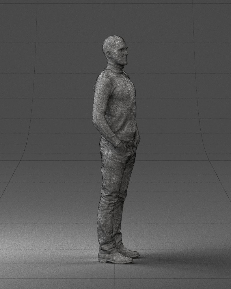 Man in a turtleneck and jeans 0363 3D Print Ready 3D print model_11