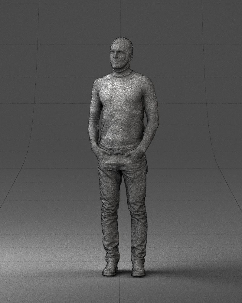 Man in a turtleneck and jeans 0363 3D Print Ready 3D print model_32
