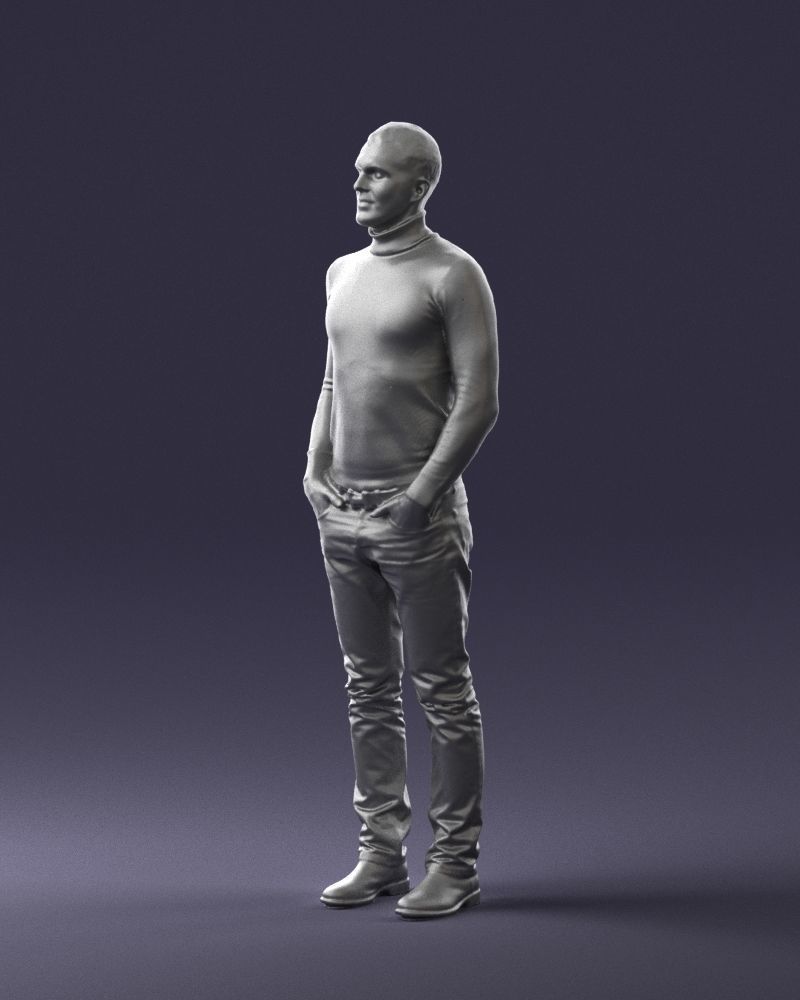 Man in a turtleneck and jeans 0363 3D Print Ready 3D print model_28