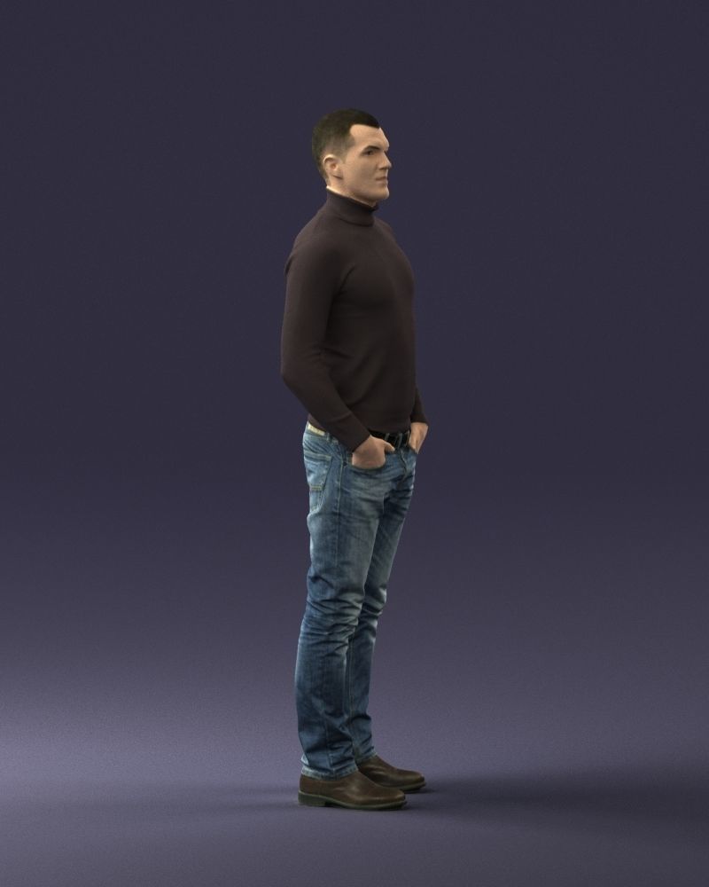 Man in a turtleneck and jeans 0363 3D Print Ready 3D print model_9
