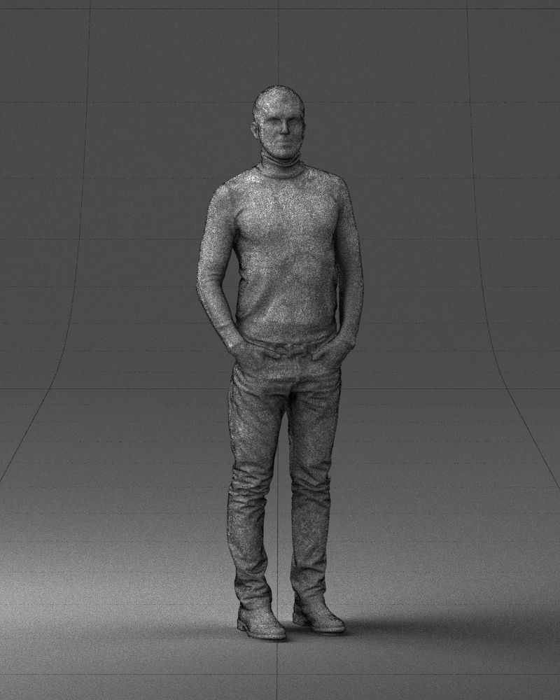Man in a turtleneck and jeans 0363 3D Print Ready 3D print model_5