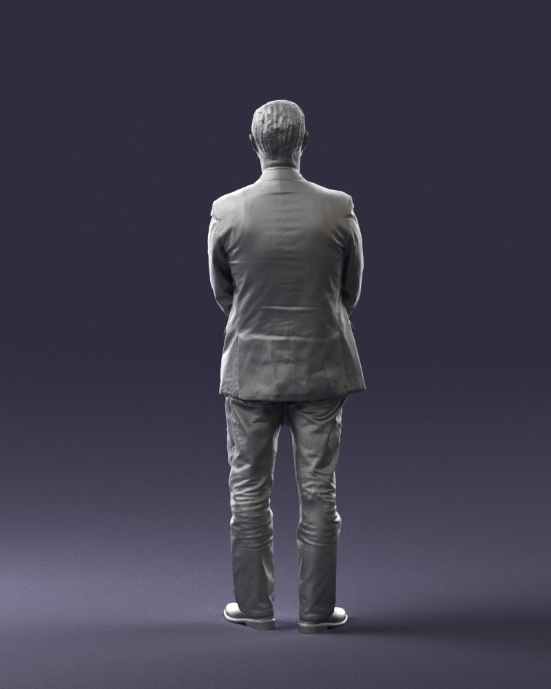 Man dark striped suit 0502 3D model_19