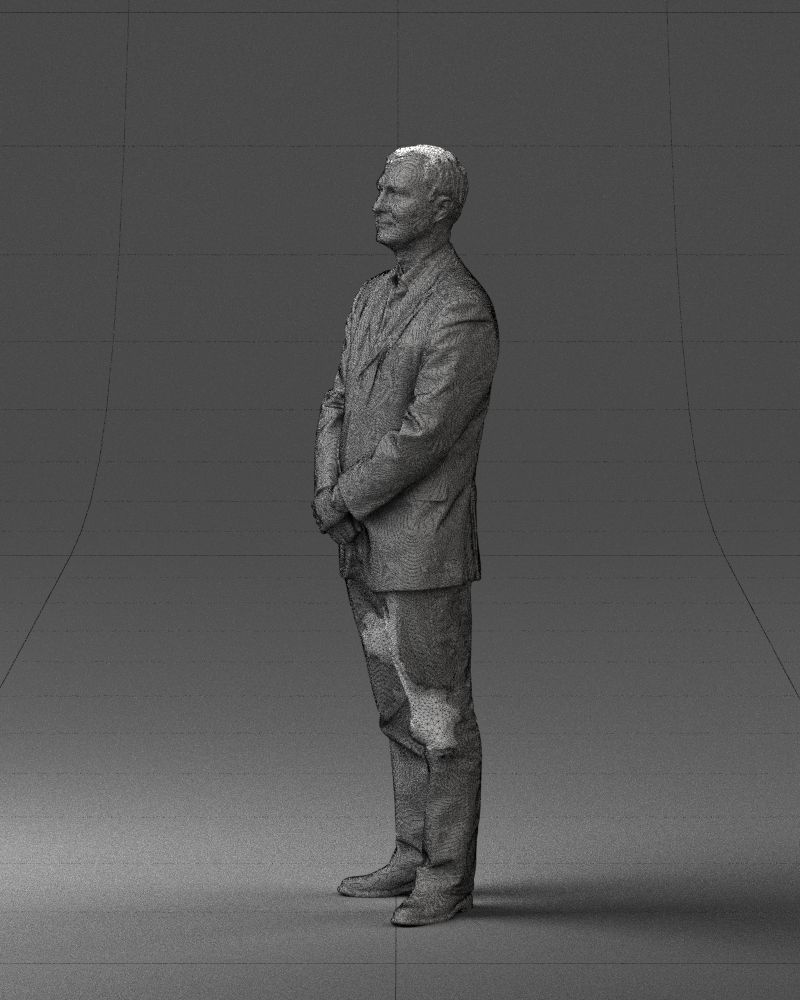 Man dark striped suit 0502 3D model_8