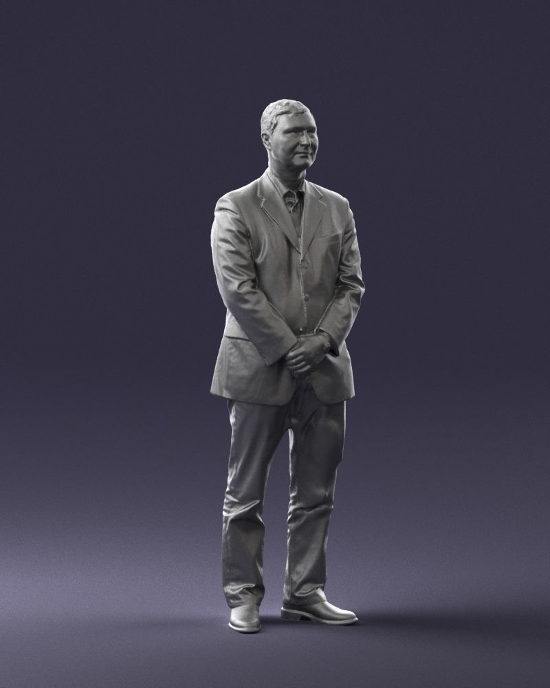 Man dark striped suit 0502 3D model_34
