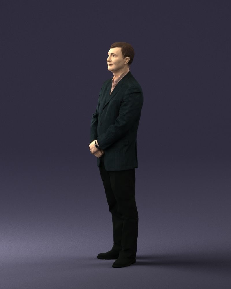 Man dark striped suit 0502 3D model_6