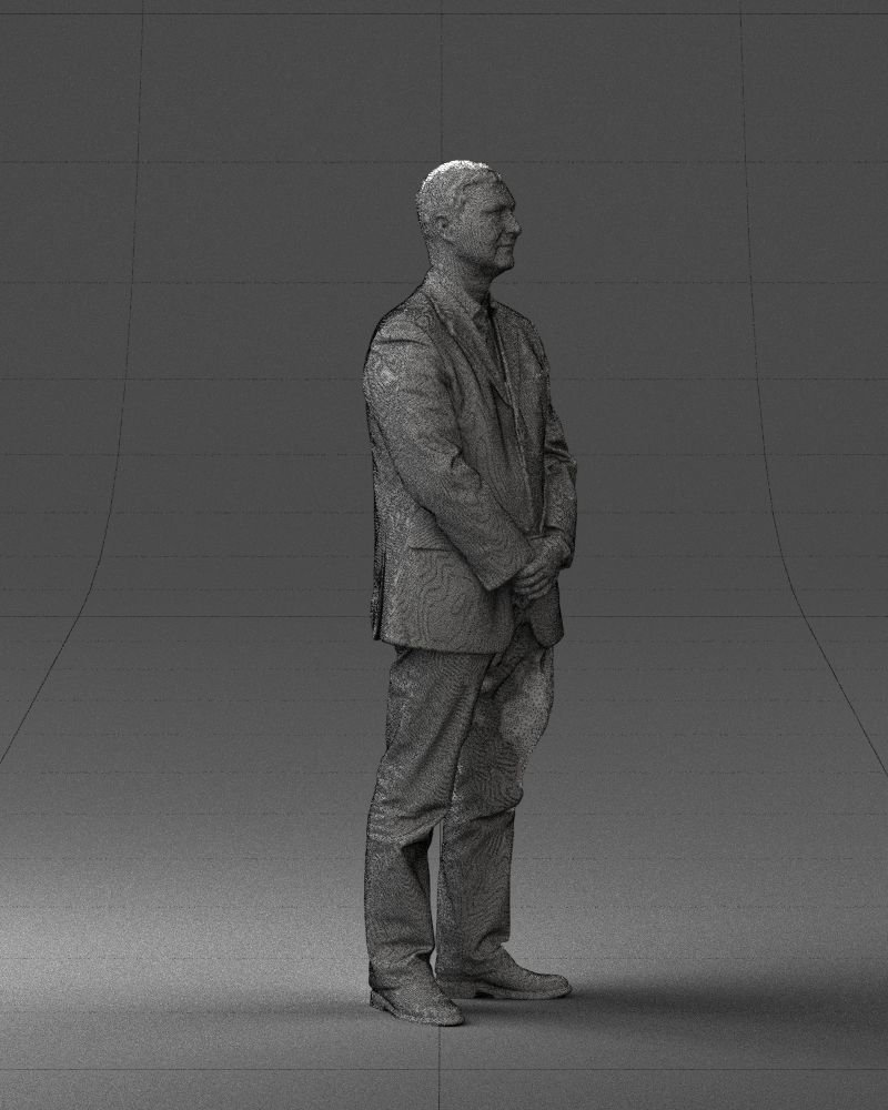 Man dark striped suit 0502 3D model_32