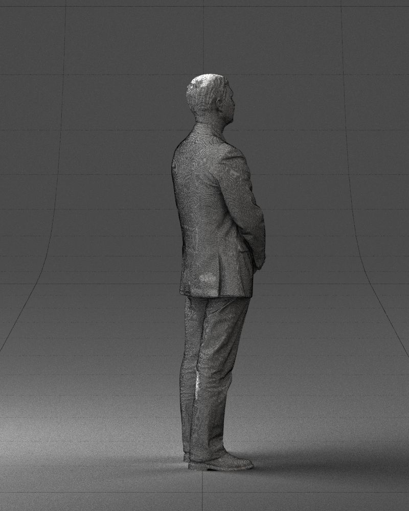 Man dark striped suit 0502 3D model_26