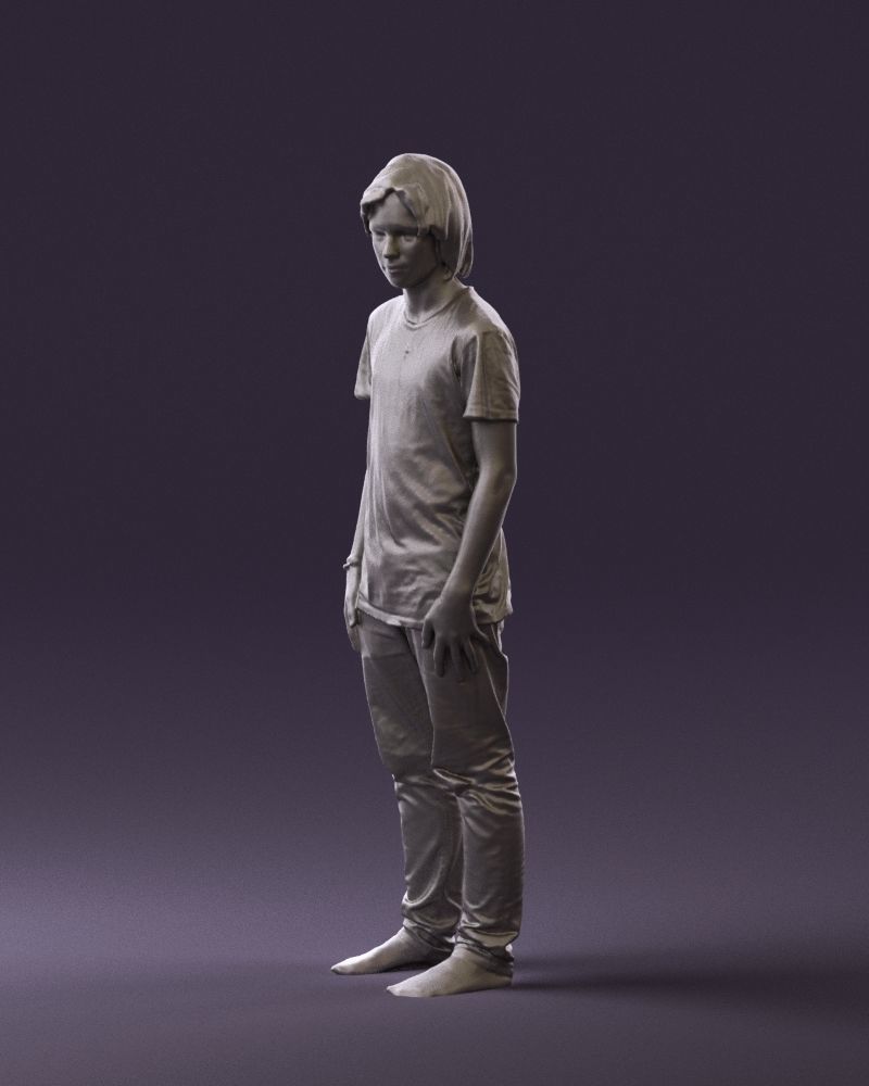 Junior in blue shirt jeans 0589 3D Print Ready 3D print model_28