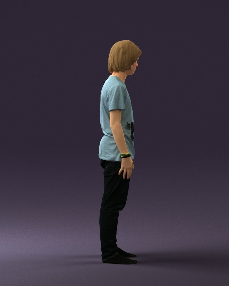 Junior in blue shirt jeans 0589 3D Print Ready 3D print model_12