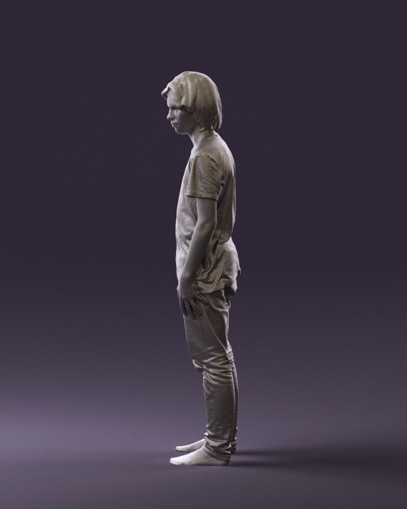 Junior in blue shirt jeans 0589 3D Print Ready 3D print model_25