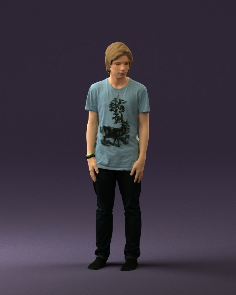 Junior in blue shirt jeans 0589 3D Print Ready 3D print model_33