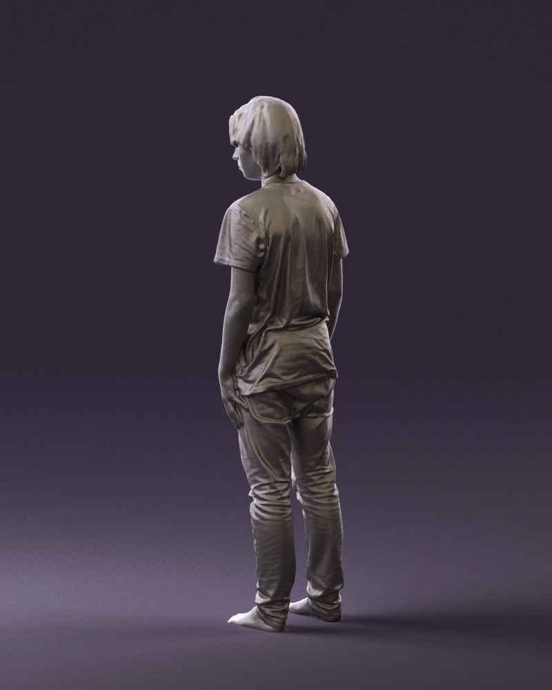 Junior in blue shirt jeans 0589 3D Print Ready 3D print model_22