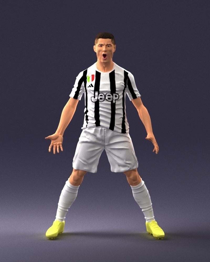 000226 Soccer Player in Celebration Pose 1123 3dp 3D print model_36