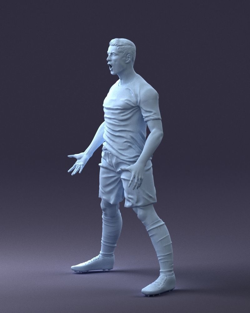 000226 Soccer Player in Celebration Pose 1123 3dp 3D print model_28