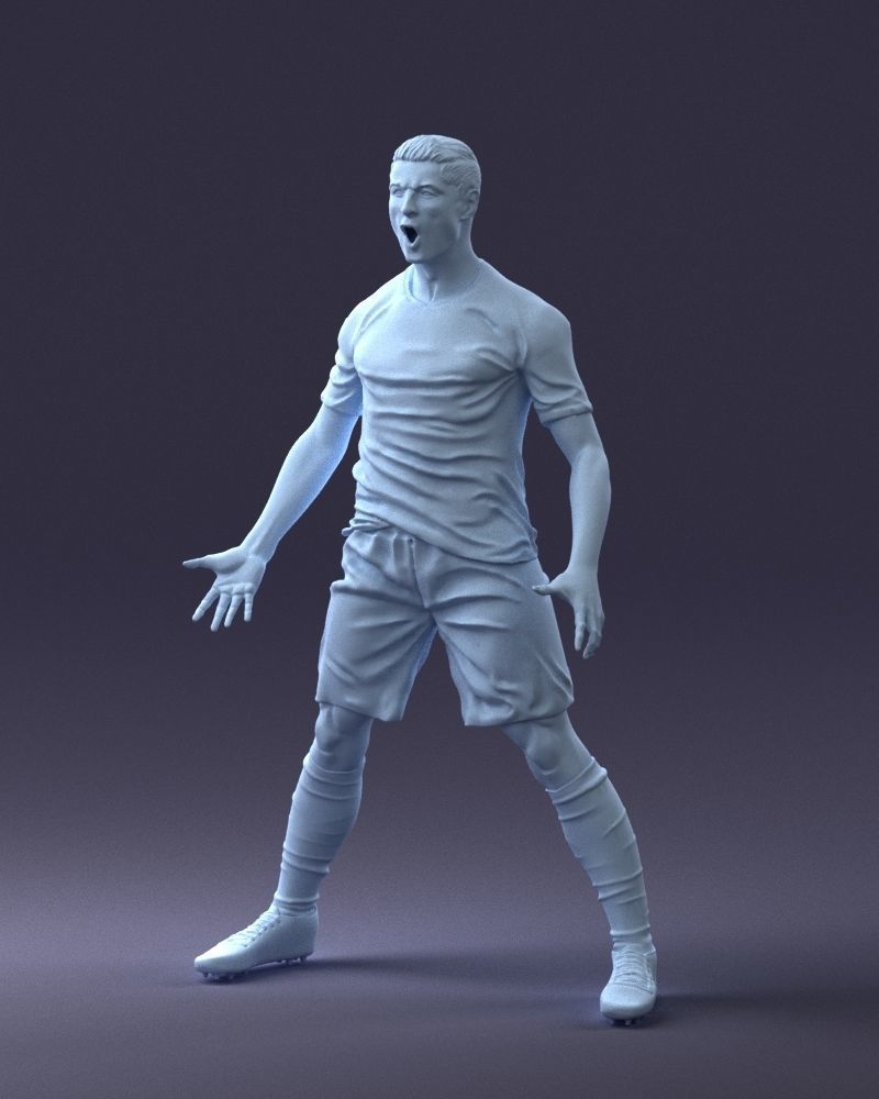 000226 Soccer Player in Celebration Pose 1123 3dp 3D print model_31
