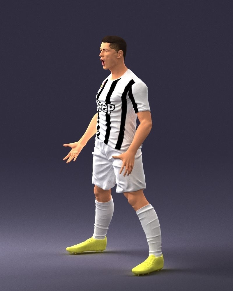 000226 Soccer Player in Celebration Pose 1123 3dp 3D print model_27
