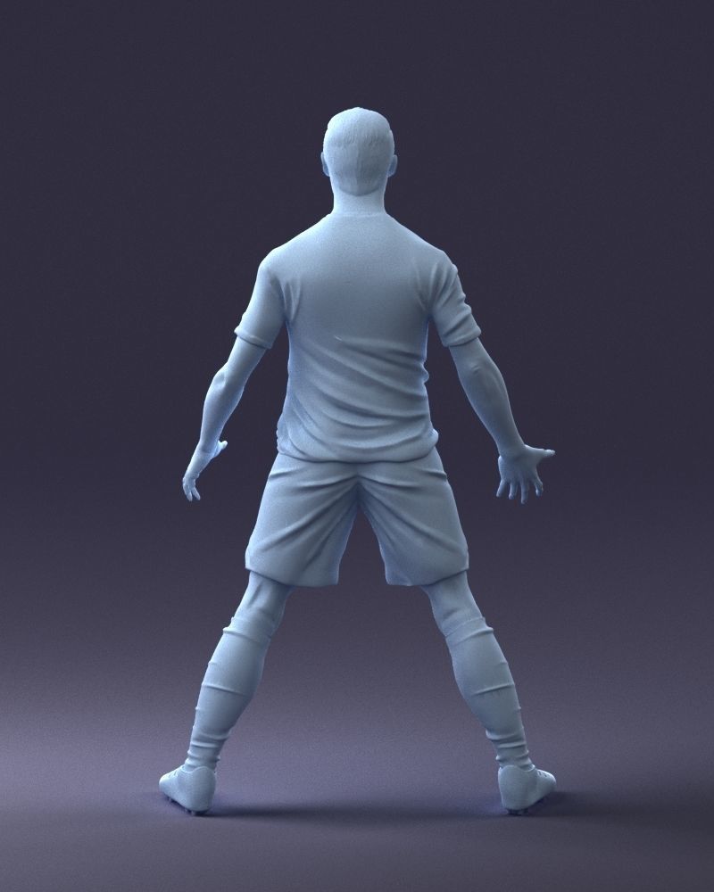000226 Soccer Player in Celebration Pose 1123 3dp 3D print model_19