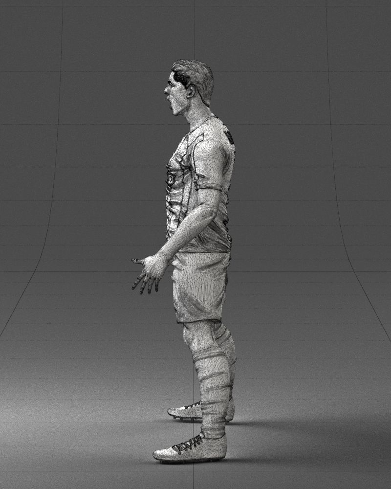 000226 Soccer Player in Celebration Pose 1123 3dp 3D print model_26