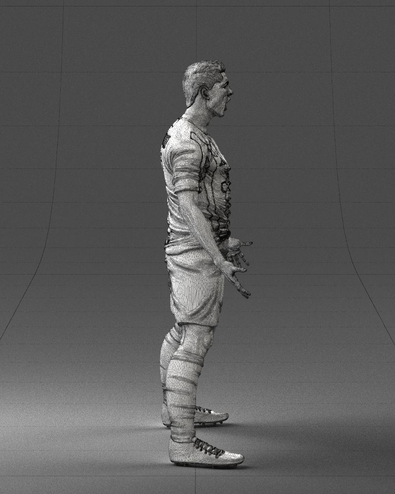 000226 Soccer Player in Celebration Pose 1123 3dp 3D print model_14
