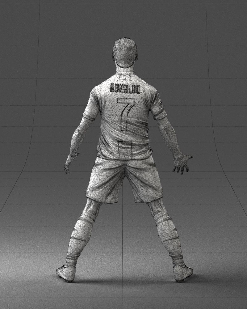000226 Soccer Player in Celebration Pose 1123 3dp 3D print model_20