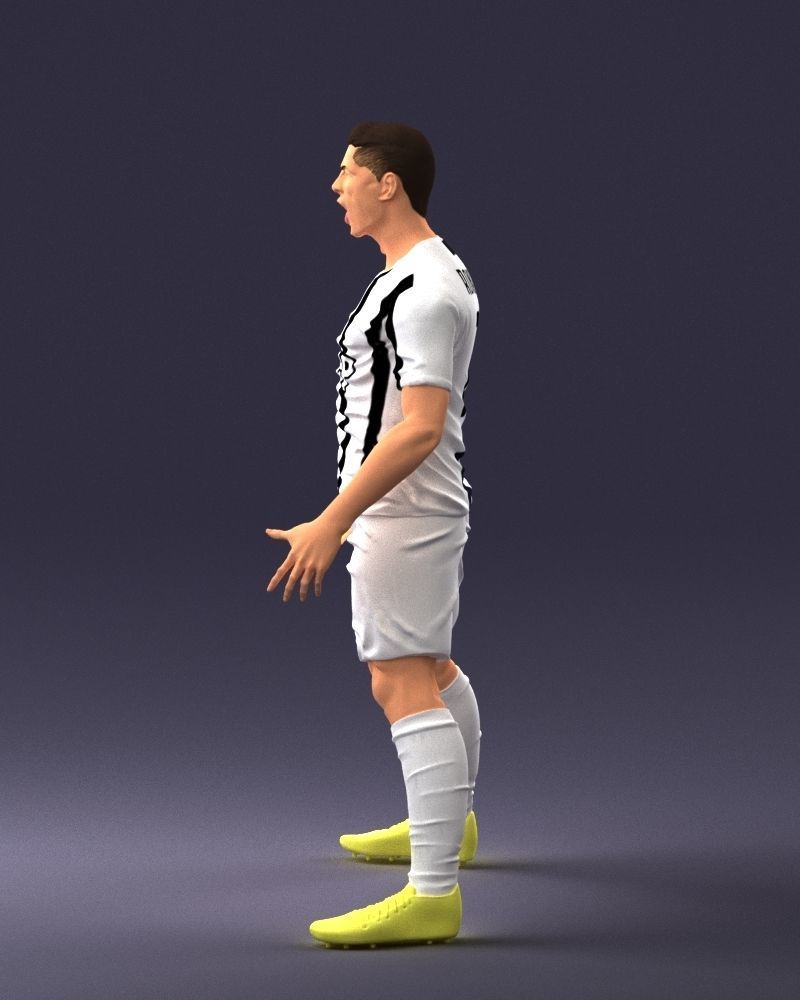 000226 Soccer Player in Celebration Pose 1123 3dp 3D print model_24