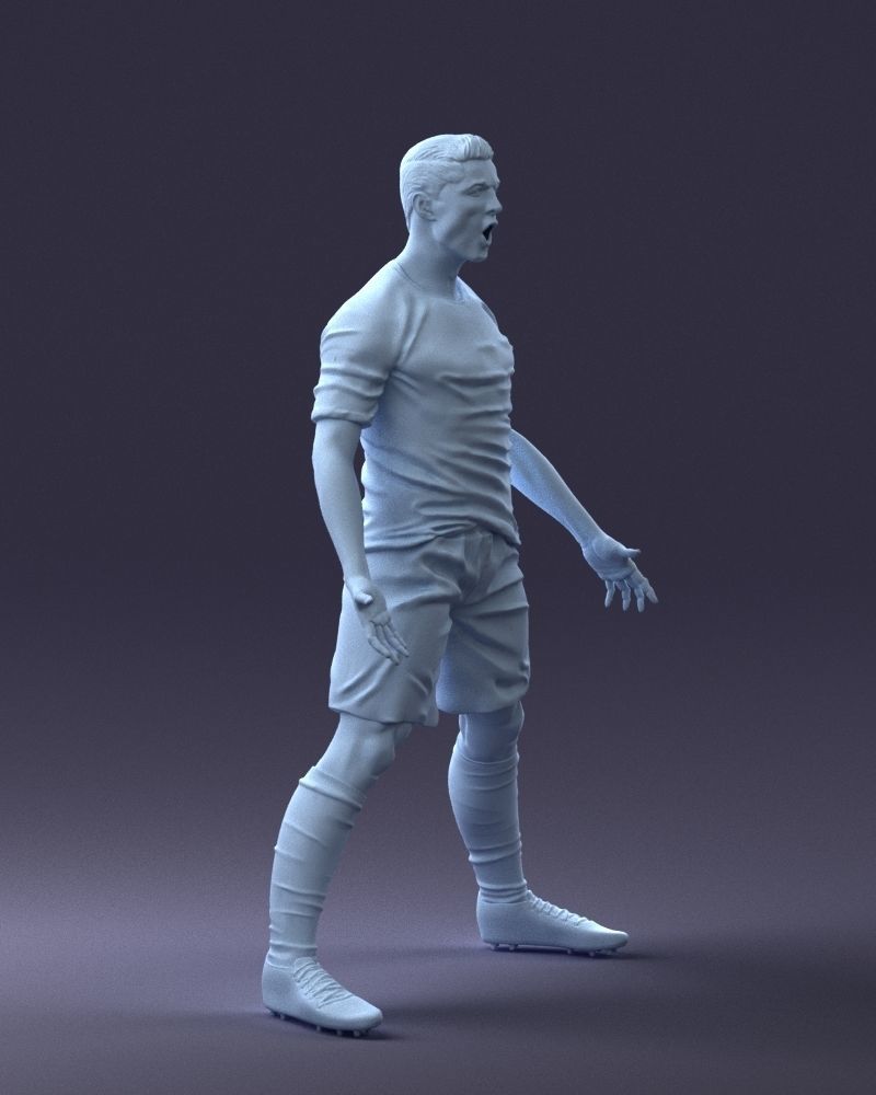 000226 Soccer Player in Celebration Pose 1123 3dp 3D print model_10
