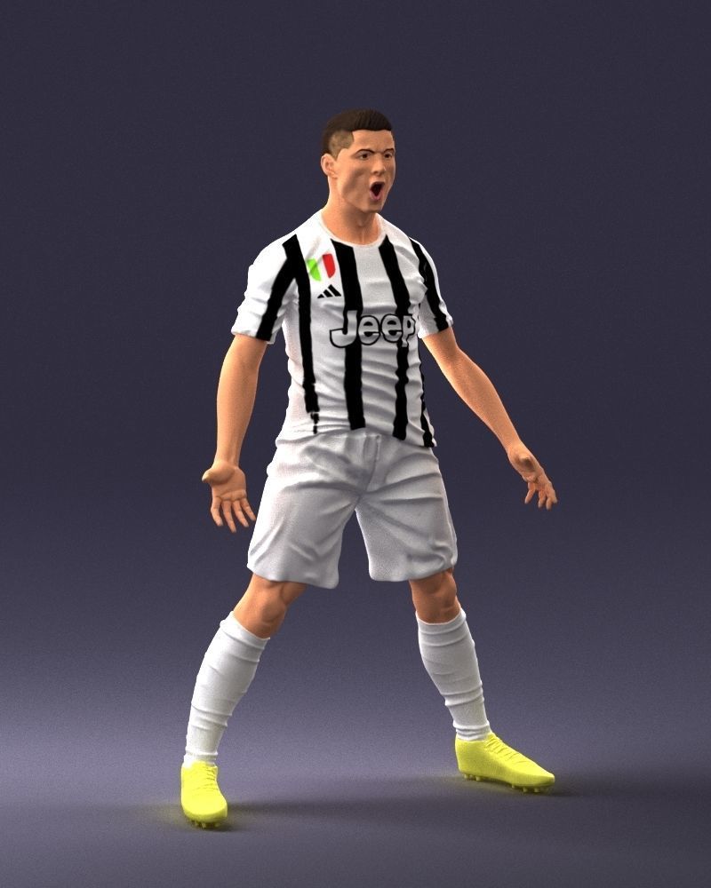 000226 Soccer Player in Celebration Pose 1123 3dp 3D print model_6