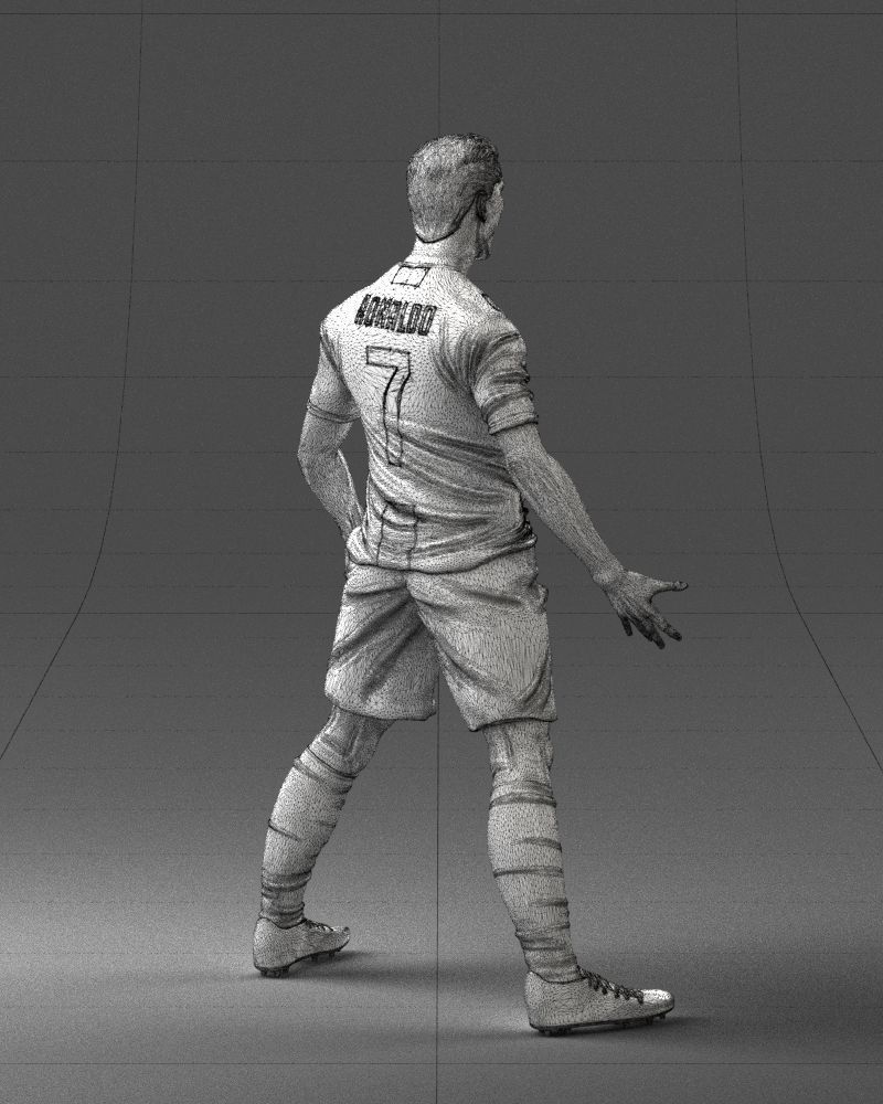 000226 Soccer Player in Celebration Pose 1123 3dp 3D print model_17